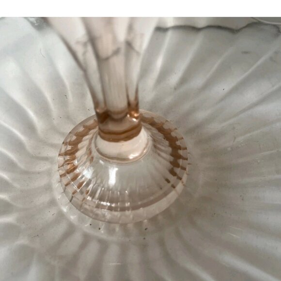 Vintage Pink Depression Glass Pedestal Candy Dish 7” - Picture 7 of 13